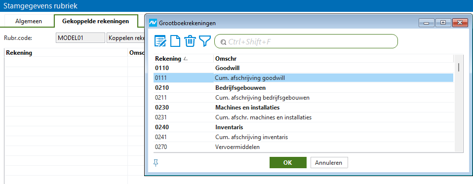 av-sup model rubriek rekeningen