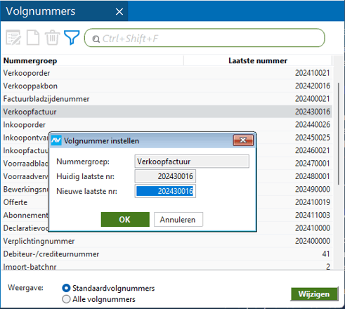av-sup volgnummers verkfact